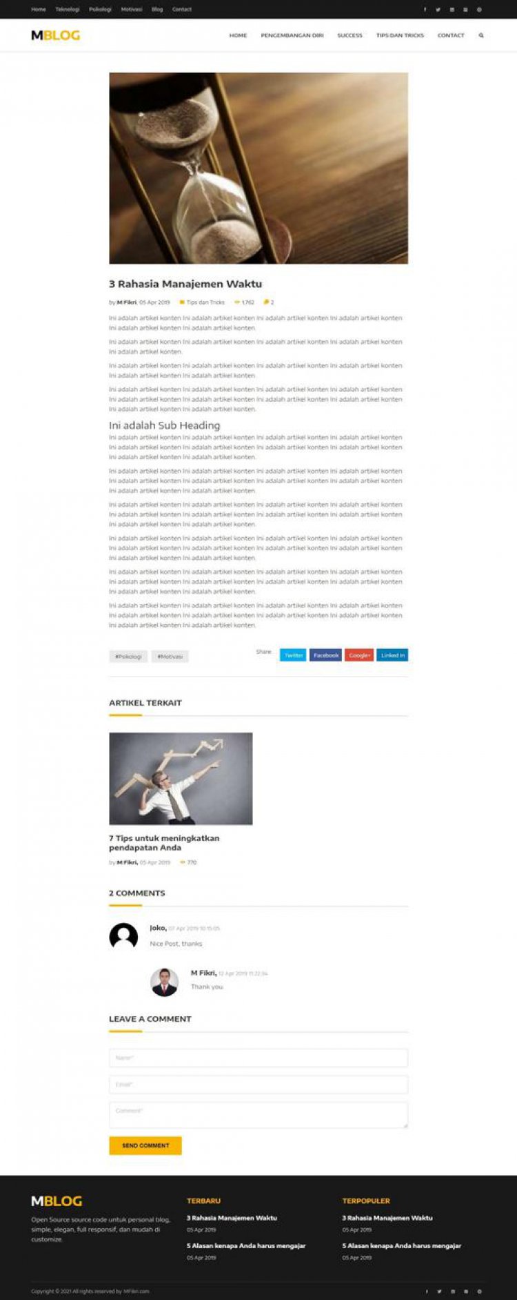 Share code Mblog v1.0  blog cá nhân‎ cơ bản