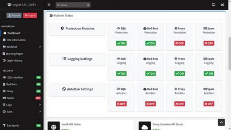 Project SECURITY v4.5  - Bảo mật trang web, Chống‎ ‎thư rác & Tường lửa
