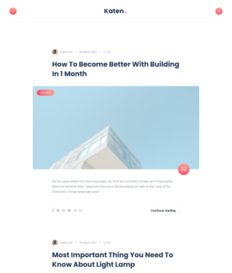 Katen - HTML Template cho Tạp chí & Blog cá nhân