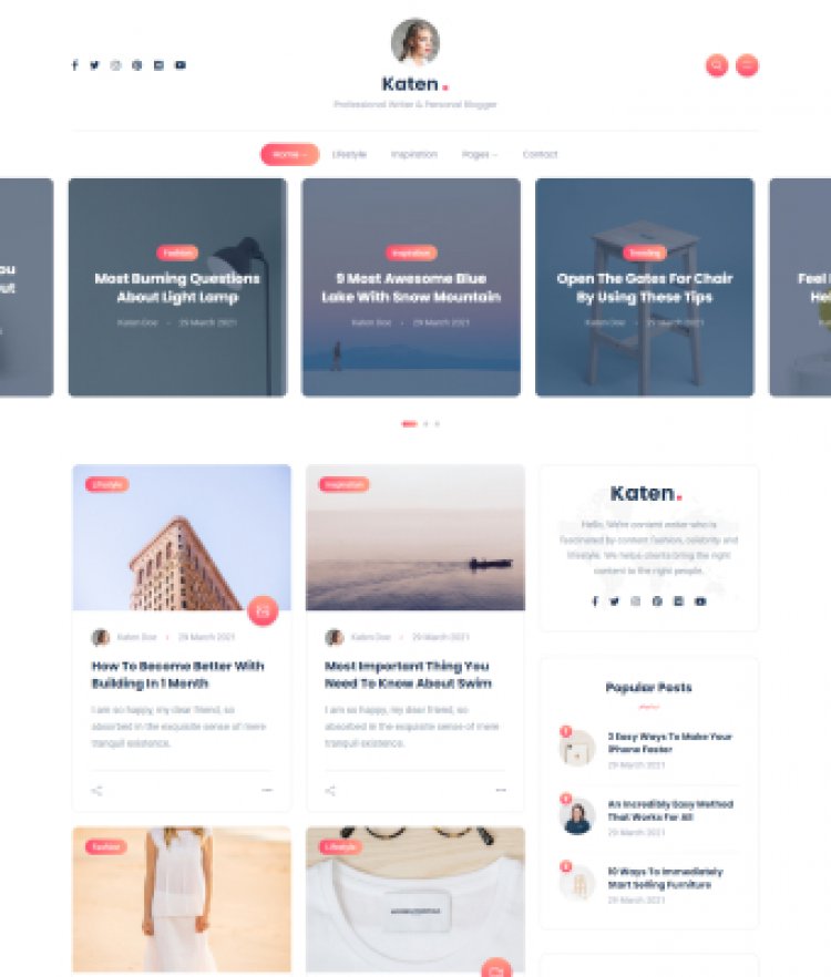 Katen - HTML Template cho Tạp chí & Blog cá nhân