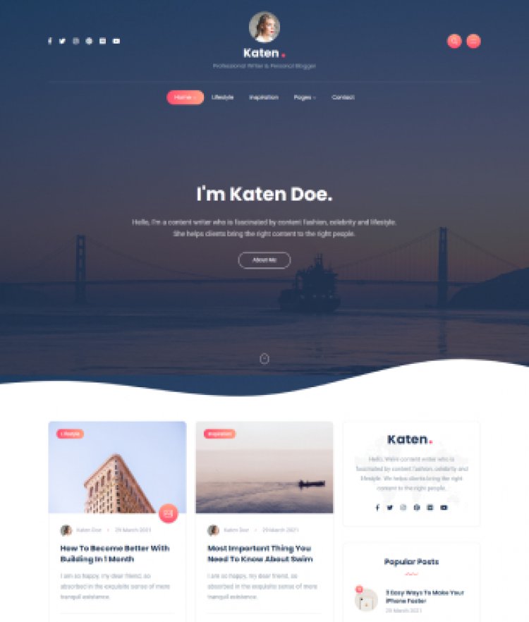 Katen - HTML Template cho Tạp chí & Blog cá nhân
