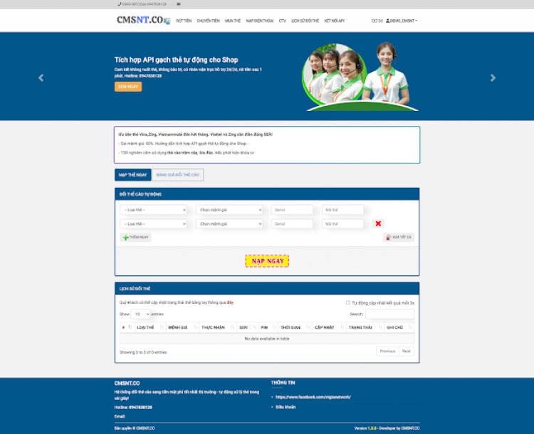 Share code Card v2 đổi thẻ cào, bán thẻ cào, nạp điện thoại tự động