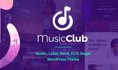 Music Club – Studio, Label, Band, DJ or Singer WordPress Theme
